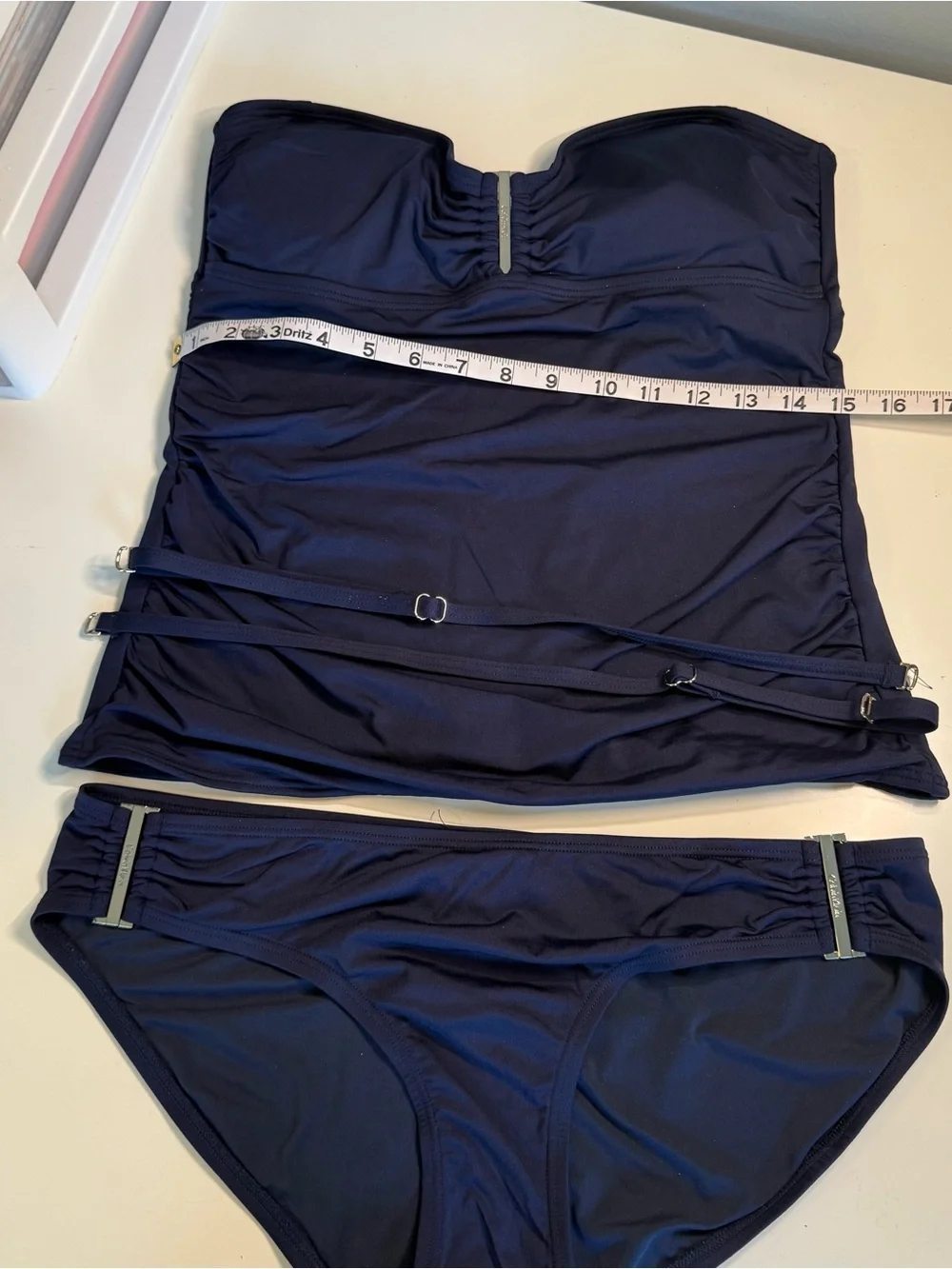 Calvin Klein Navy Strapless Tankini Set - Classic Swimwear